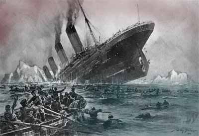 Willy Stöwer - The Sinking of the Titanic. Public domain photo