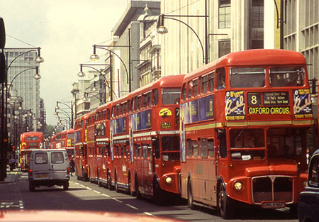 Line of Routemasters in London's Oxford Street What is the bestknown symbol