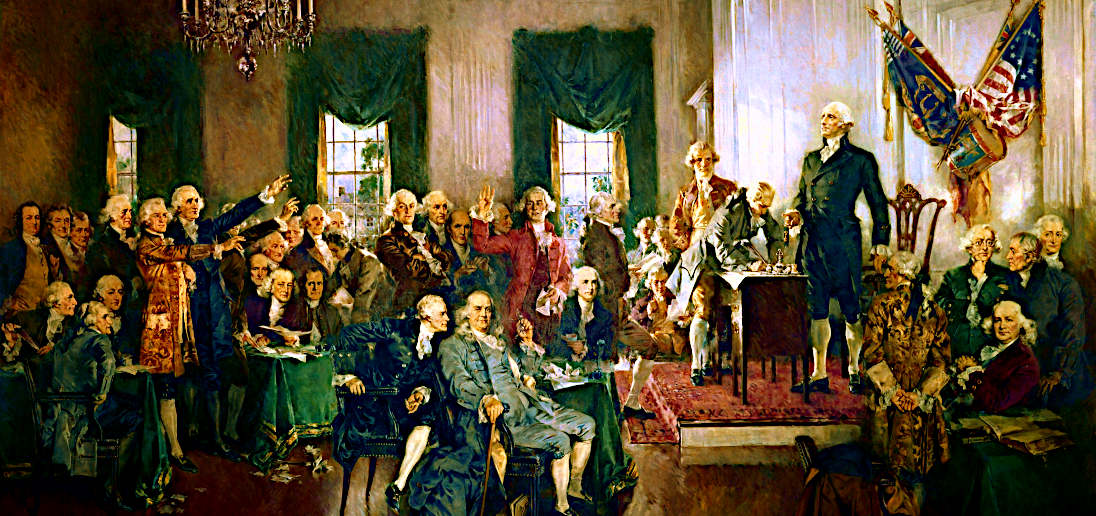 Signing the US constitution