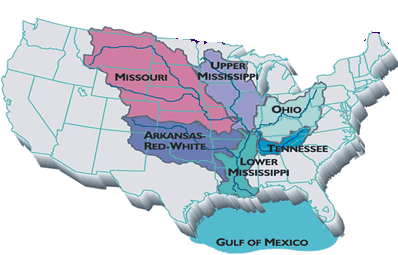 Mississippi basin map