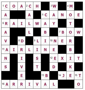 classic travel competition crossword