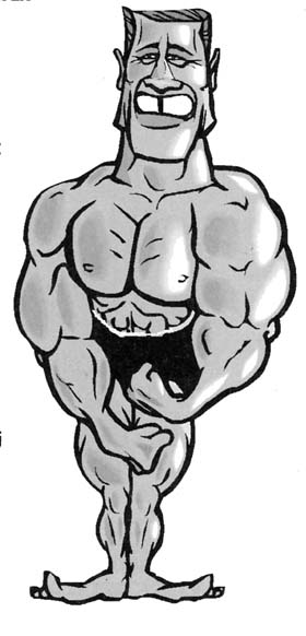bodybuilder cartoon