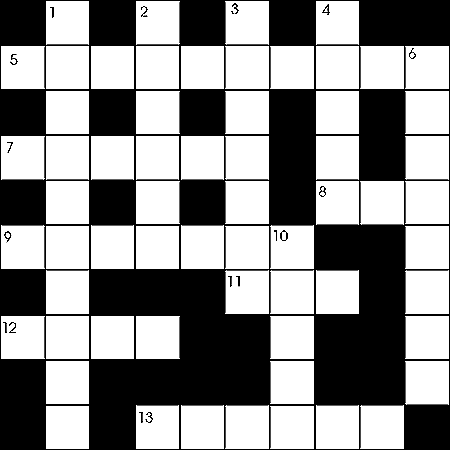 Intermediate English crossword - the city