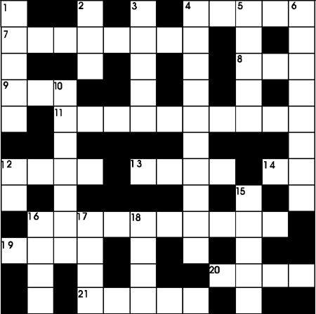 Science crossword; advanced EFL English